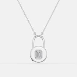Padlock Diamond Necklace - View 1