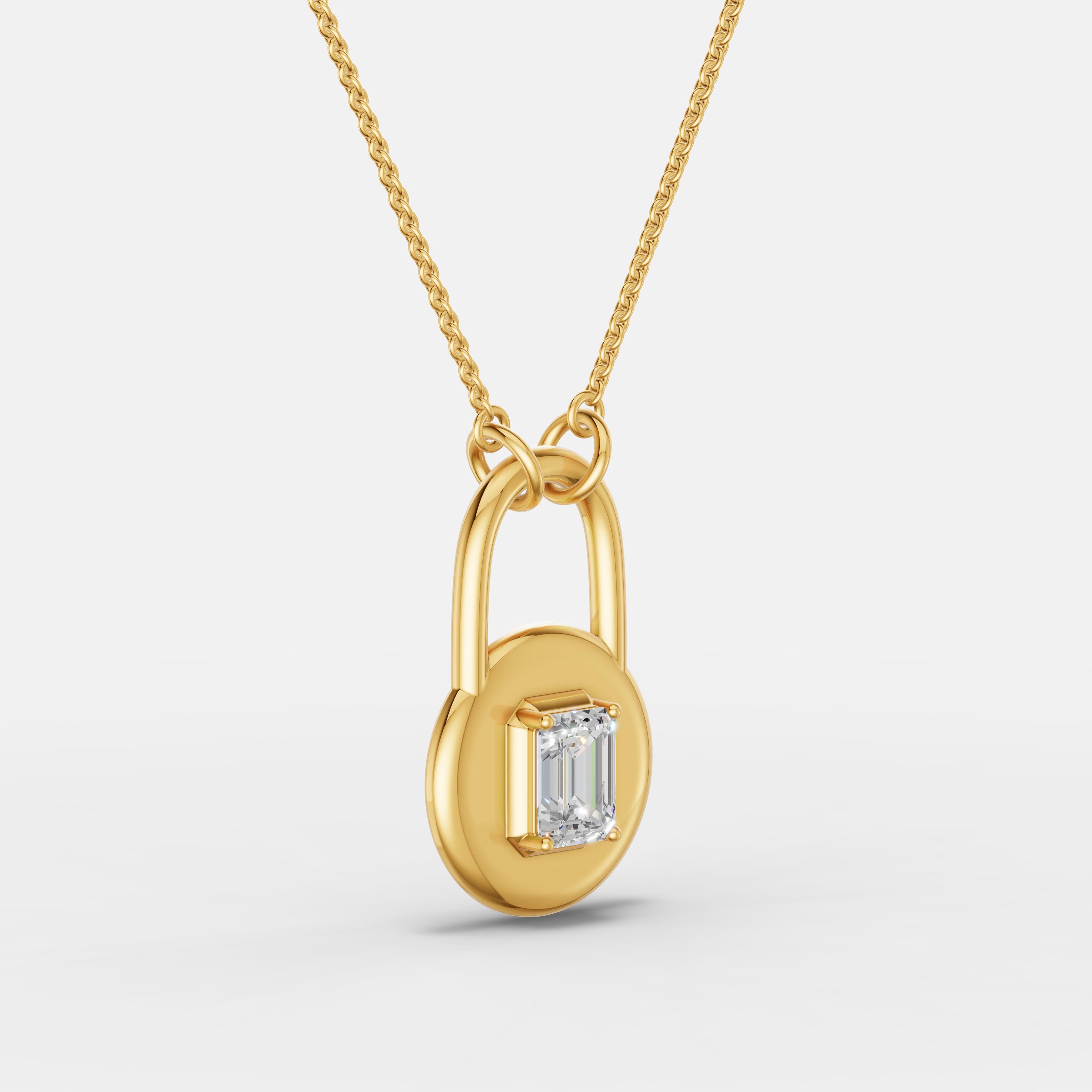 Padlock Diamond Necklace - 2