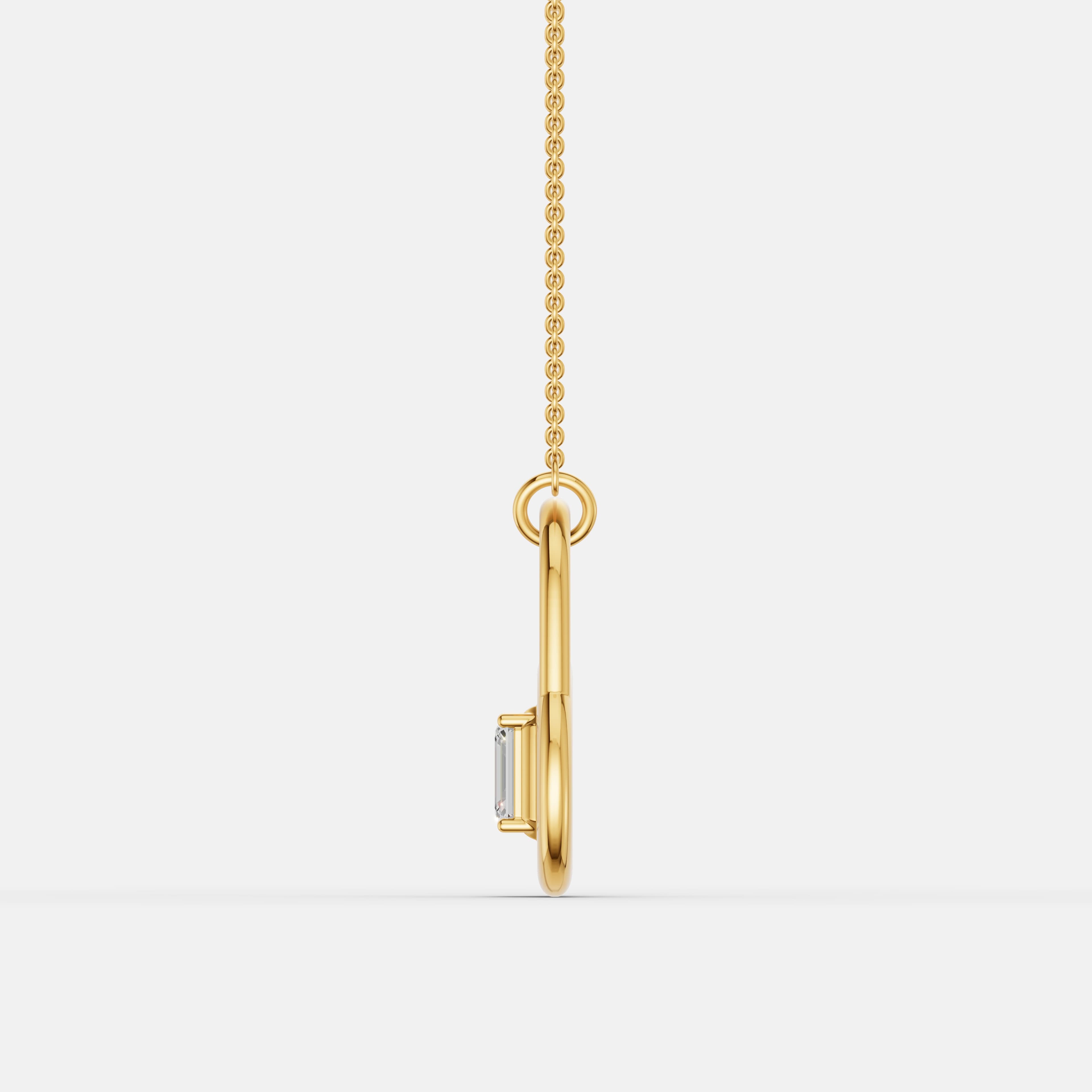 Padlock Diamond Necklace - 4