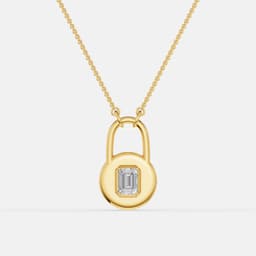 Padlock Diamond Necklace - View 1