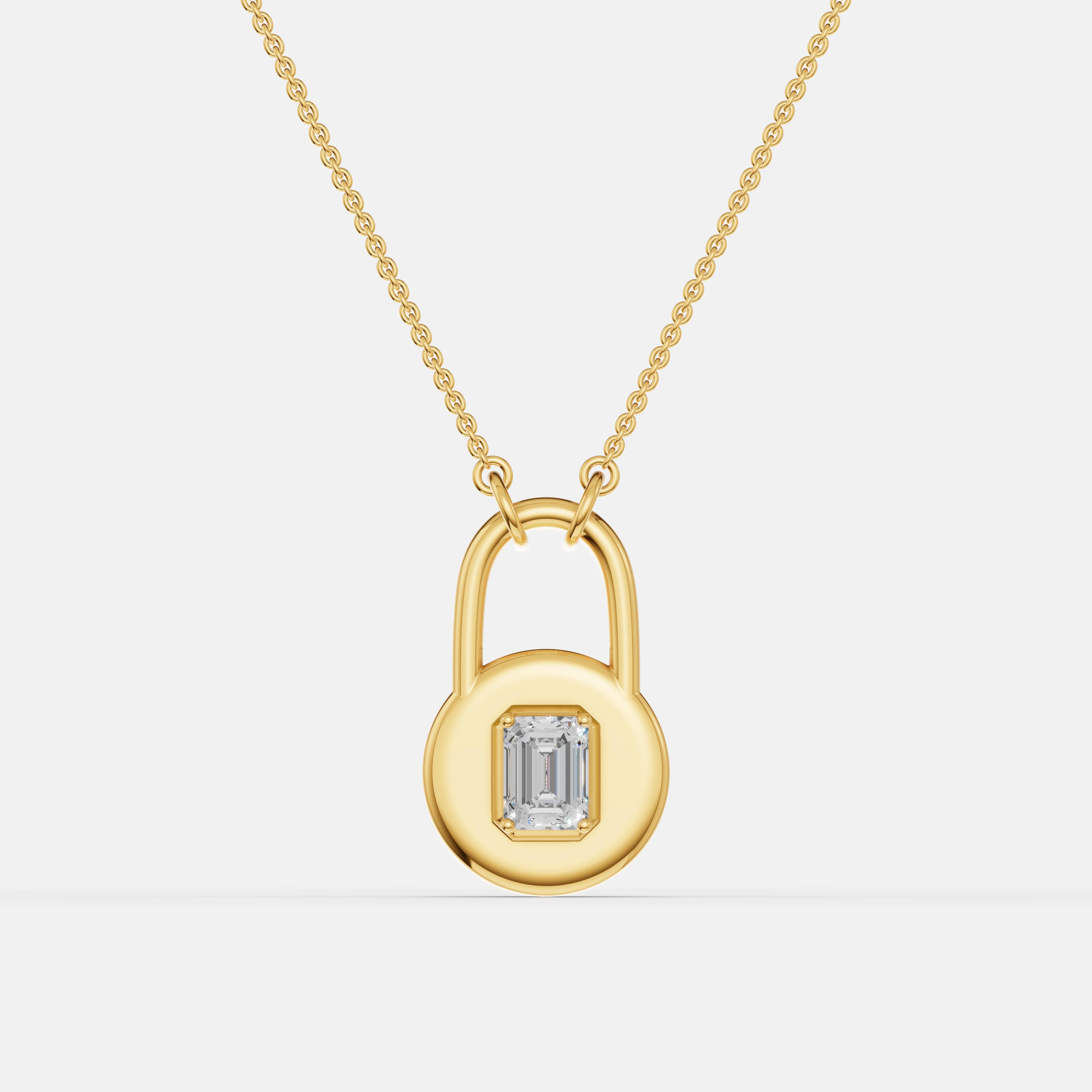 Padlock Diamond Necklace - 1