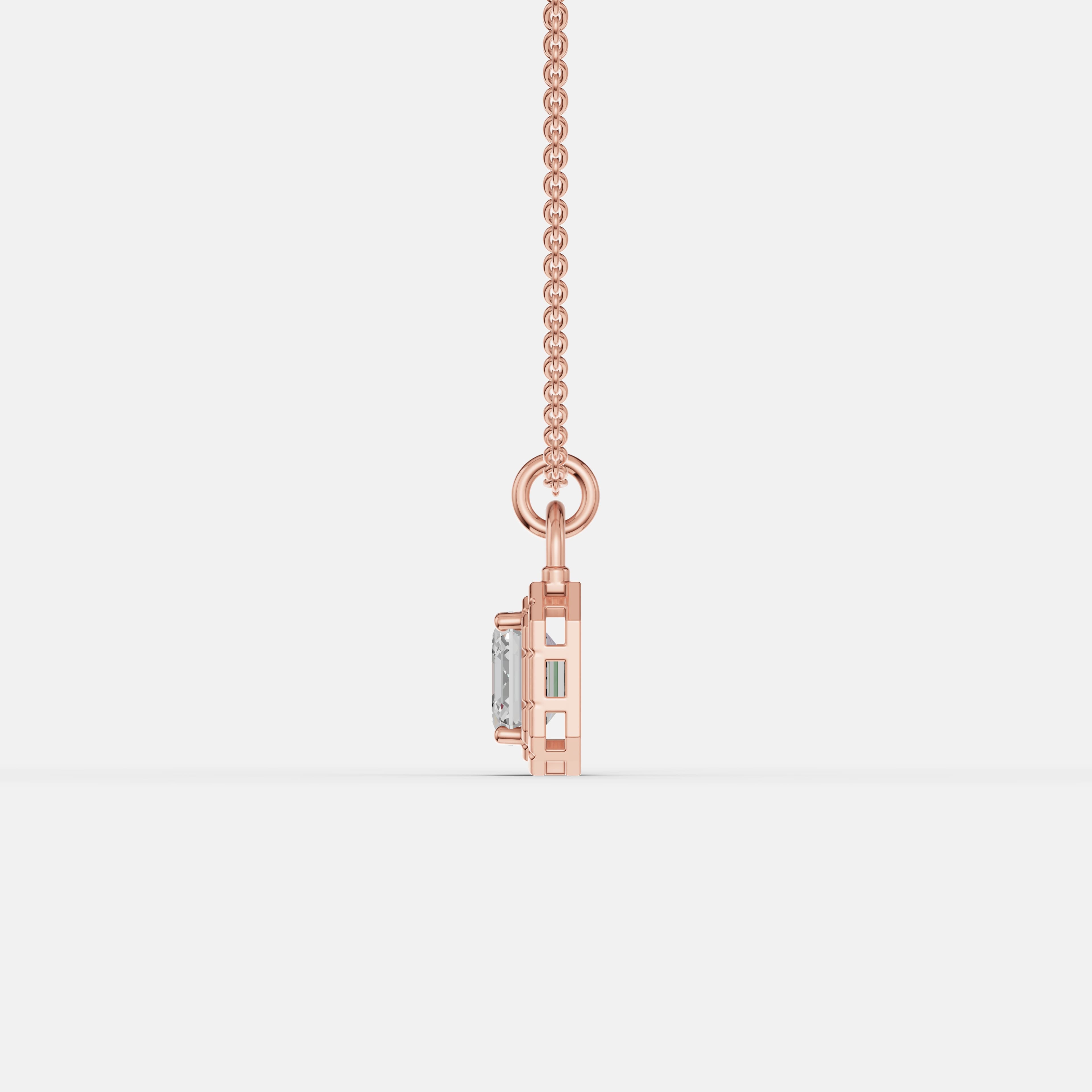Signature Lock Diamond Pendant - 4