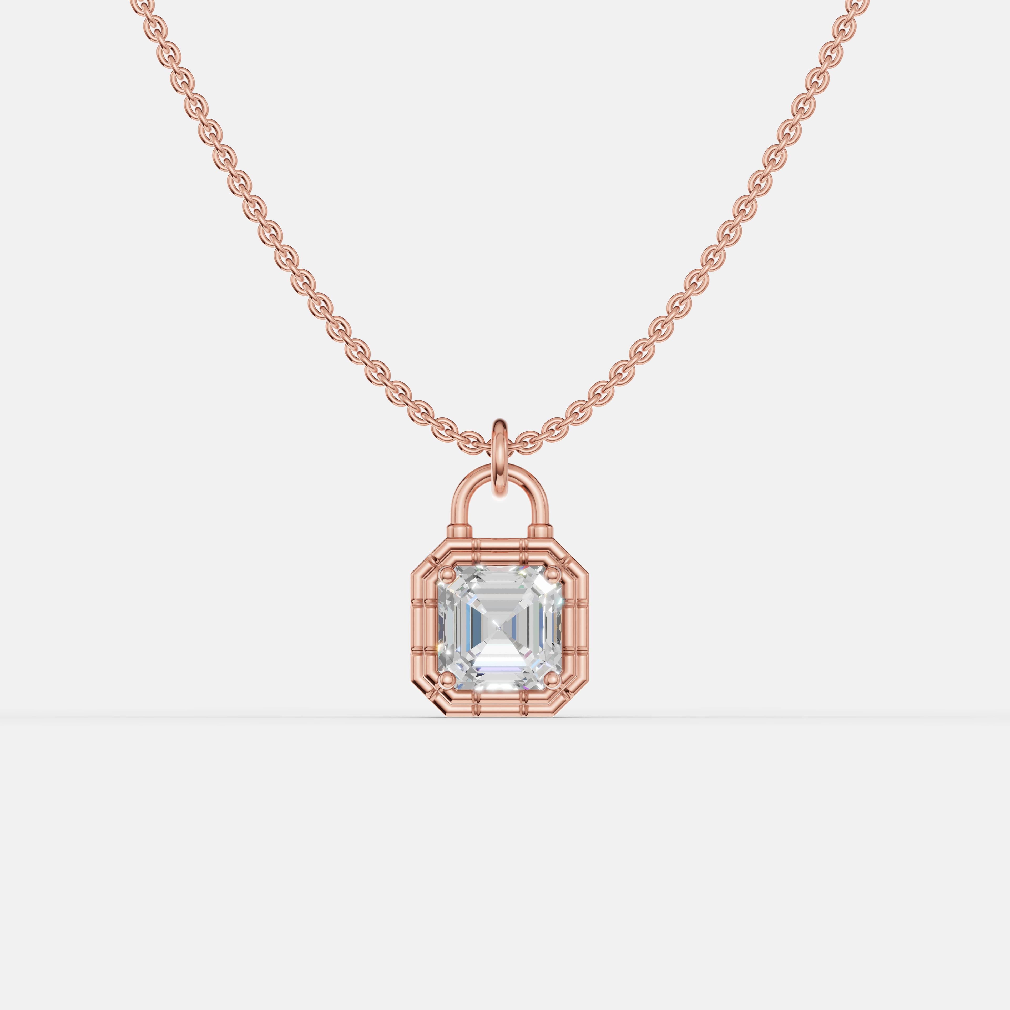 Signature Lock Diamond Pendant - 1