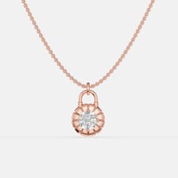 Heritage Lock Diamond Necklace - View 1