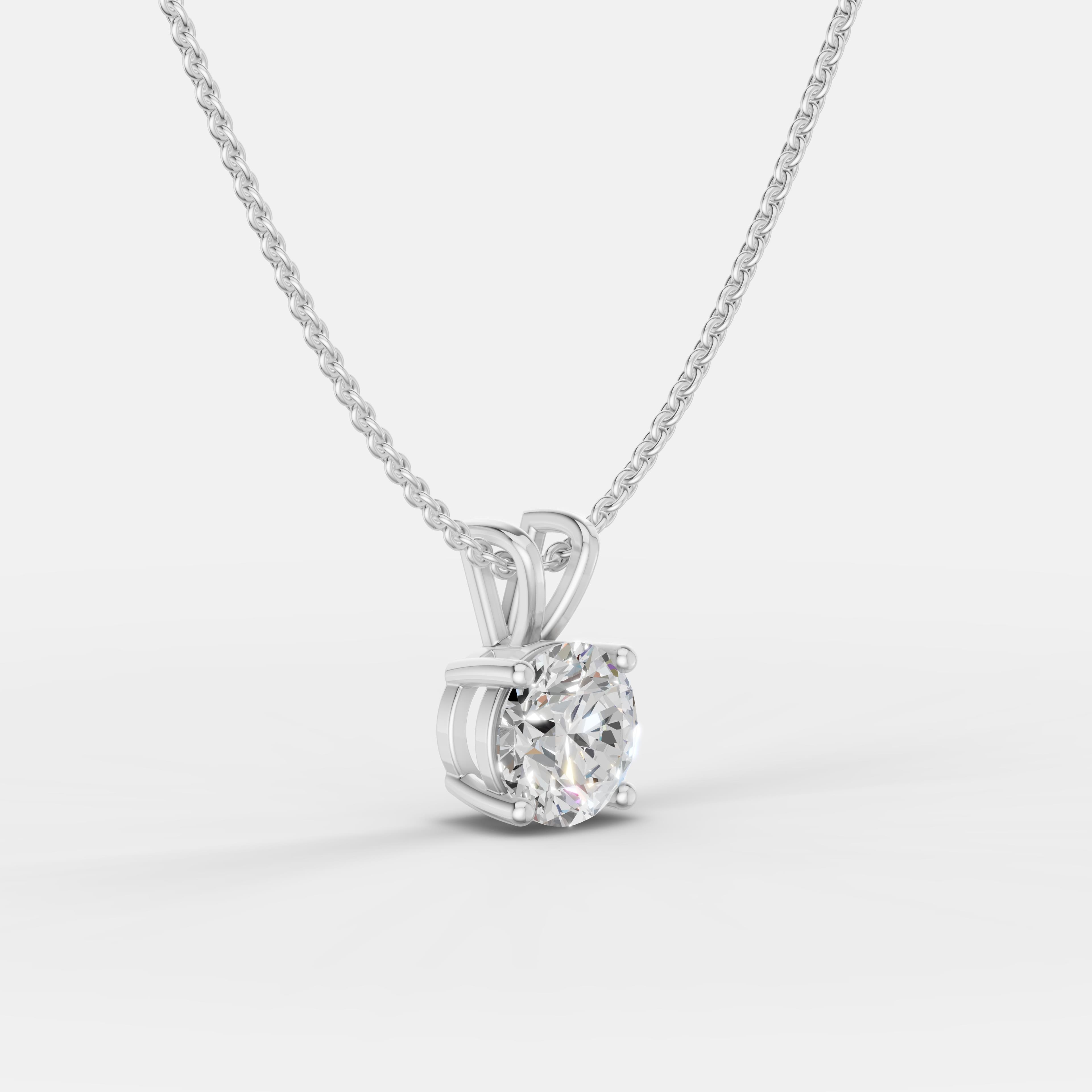 Classic Solitaire Diamond Pendant - 2