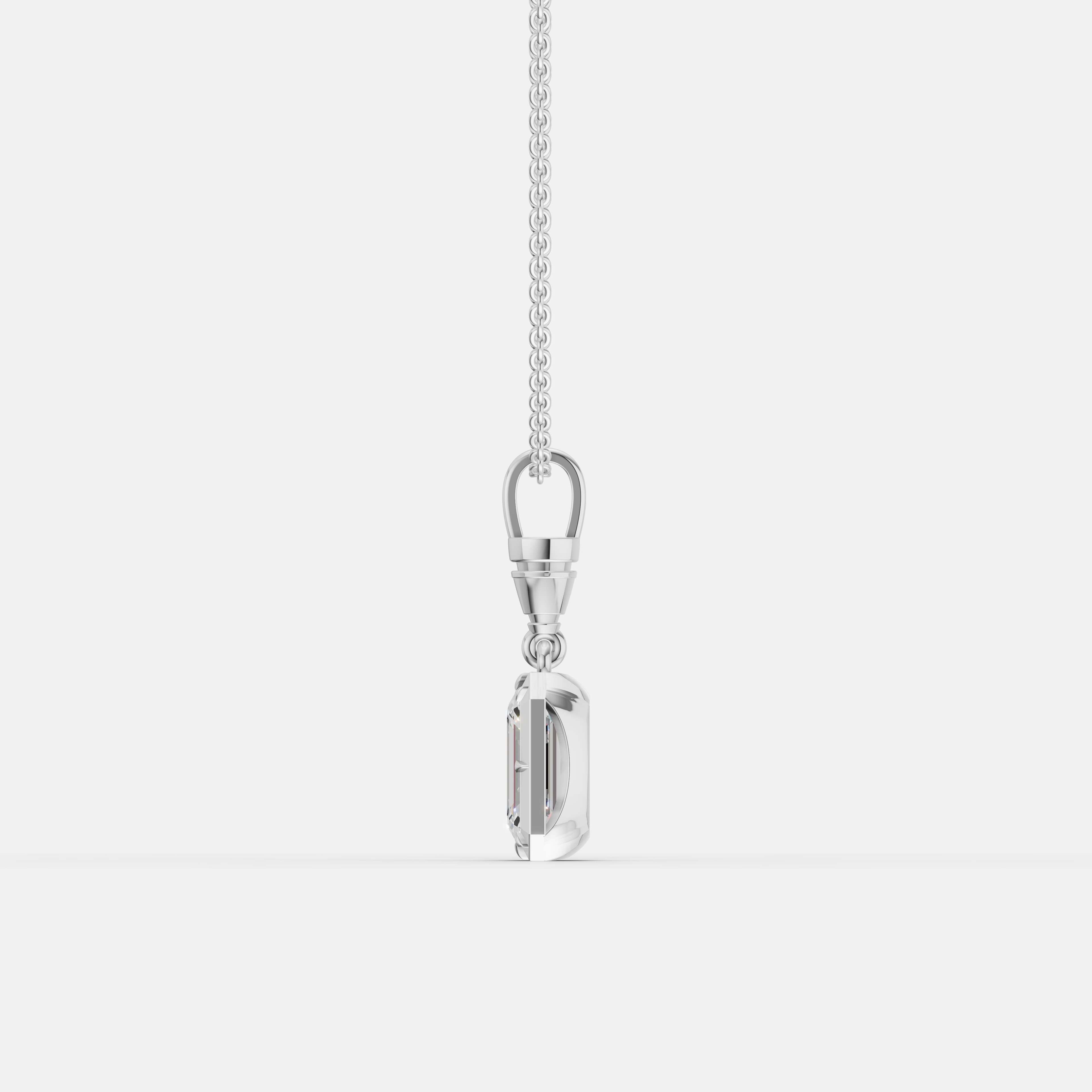 Classic Emerald cut Pendant - 4