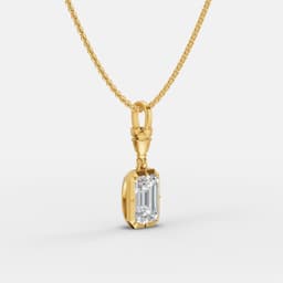 Classic Emerald cut Pendant - View 2