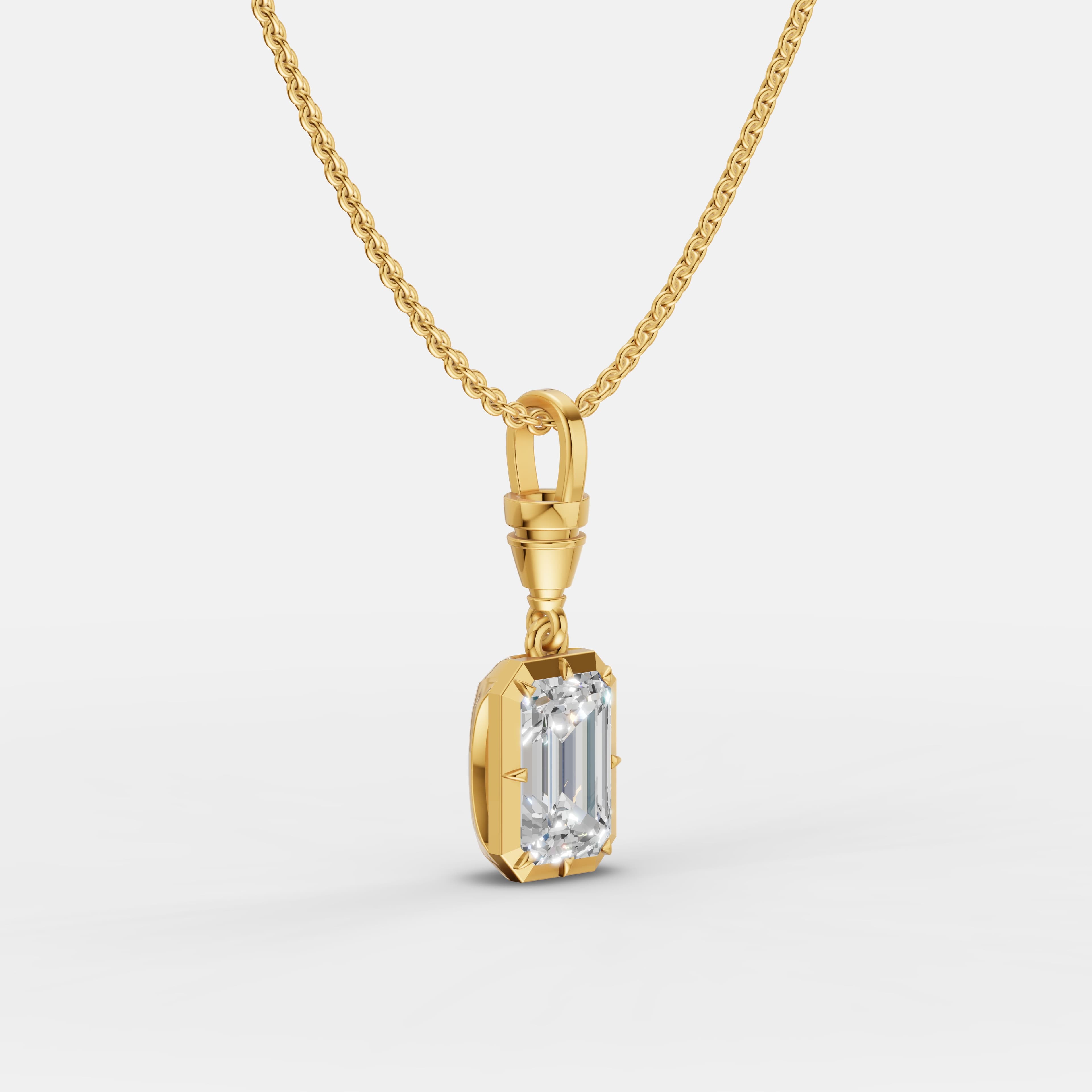 Classic Emerald cut Pendant - 2