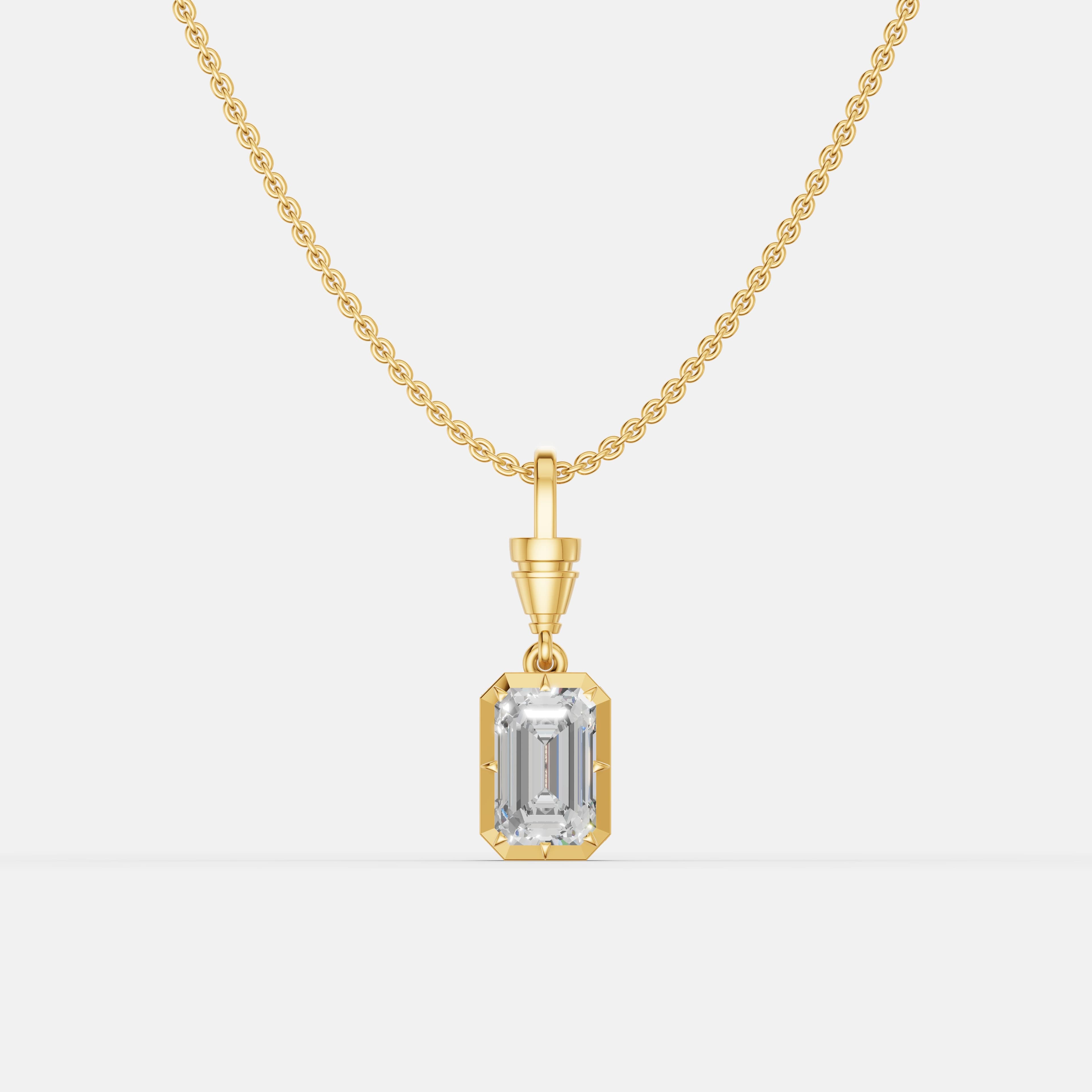 Classic Emerald cut Pendant - 1