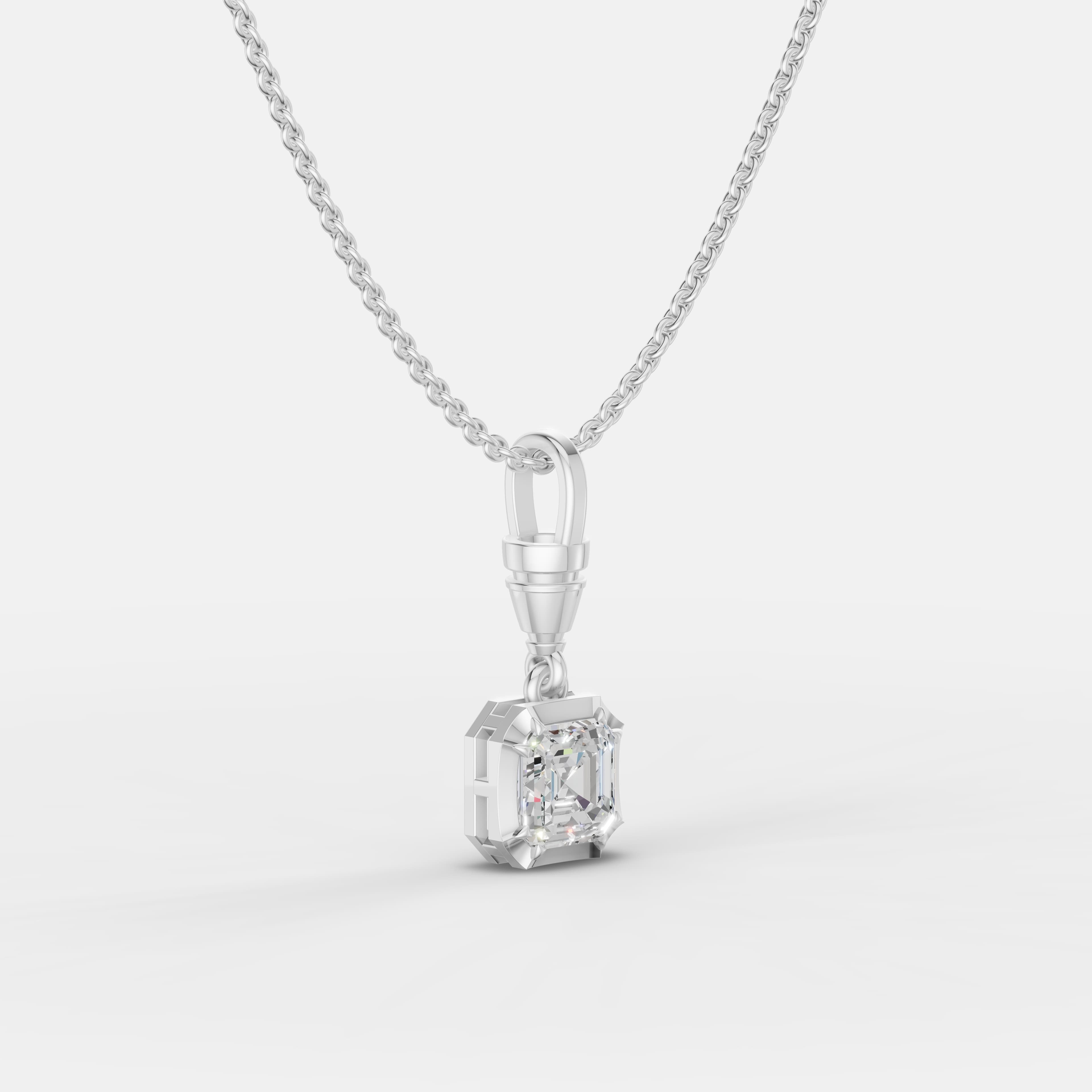 Classic Asscher Pendant - 2