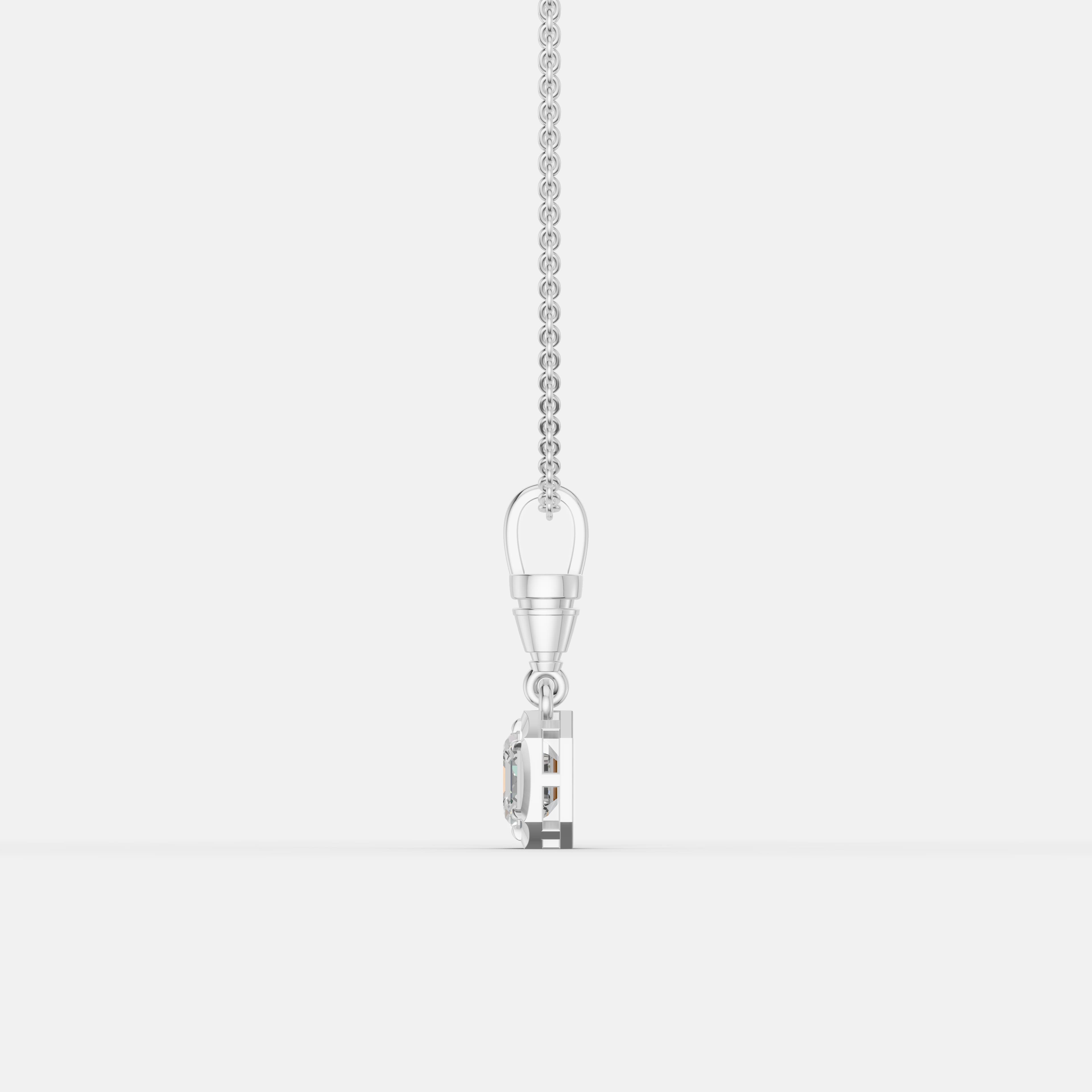 Classic Asscher Pendant - 4