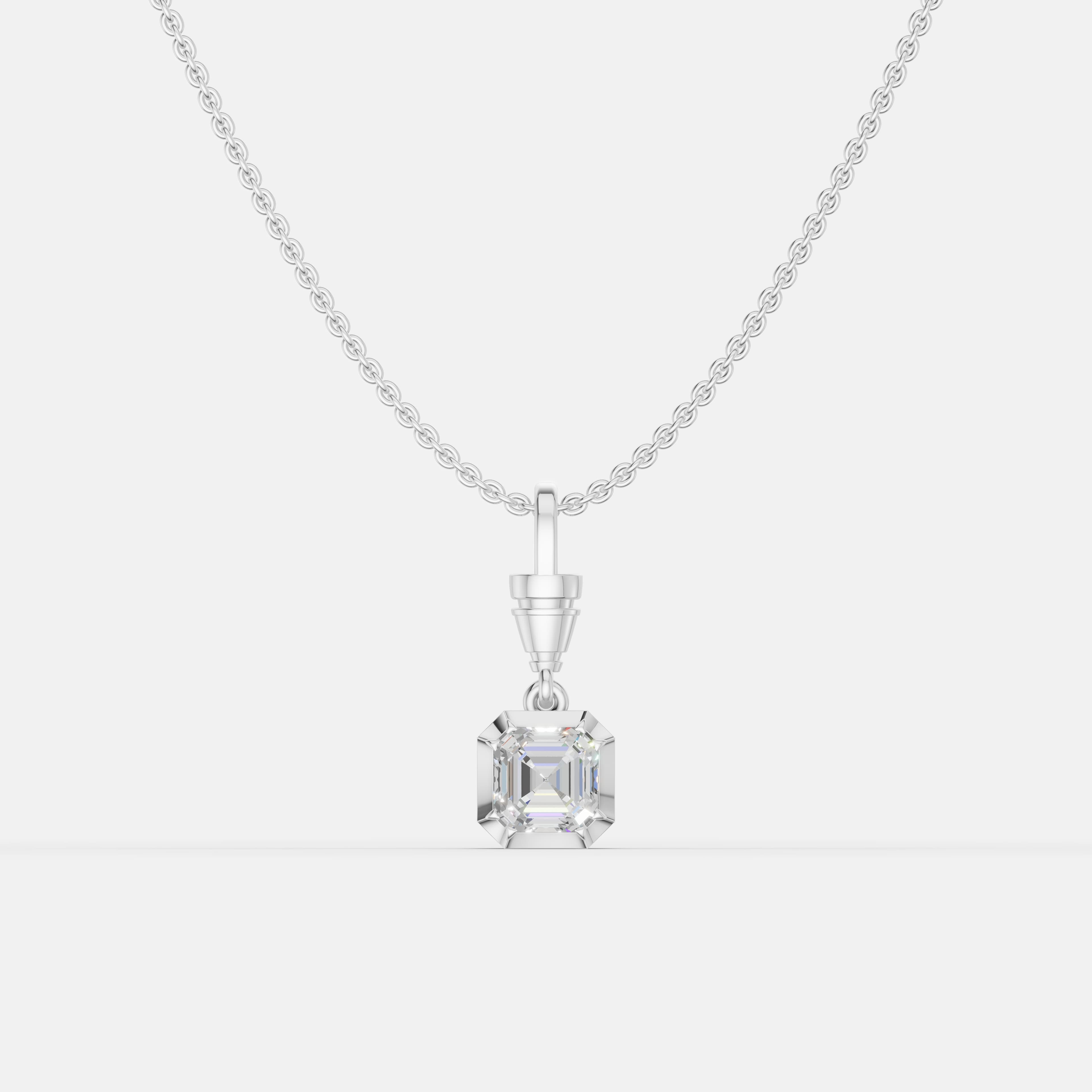 Classic Asscher Pendant - 1