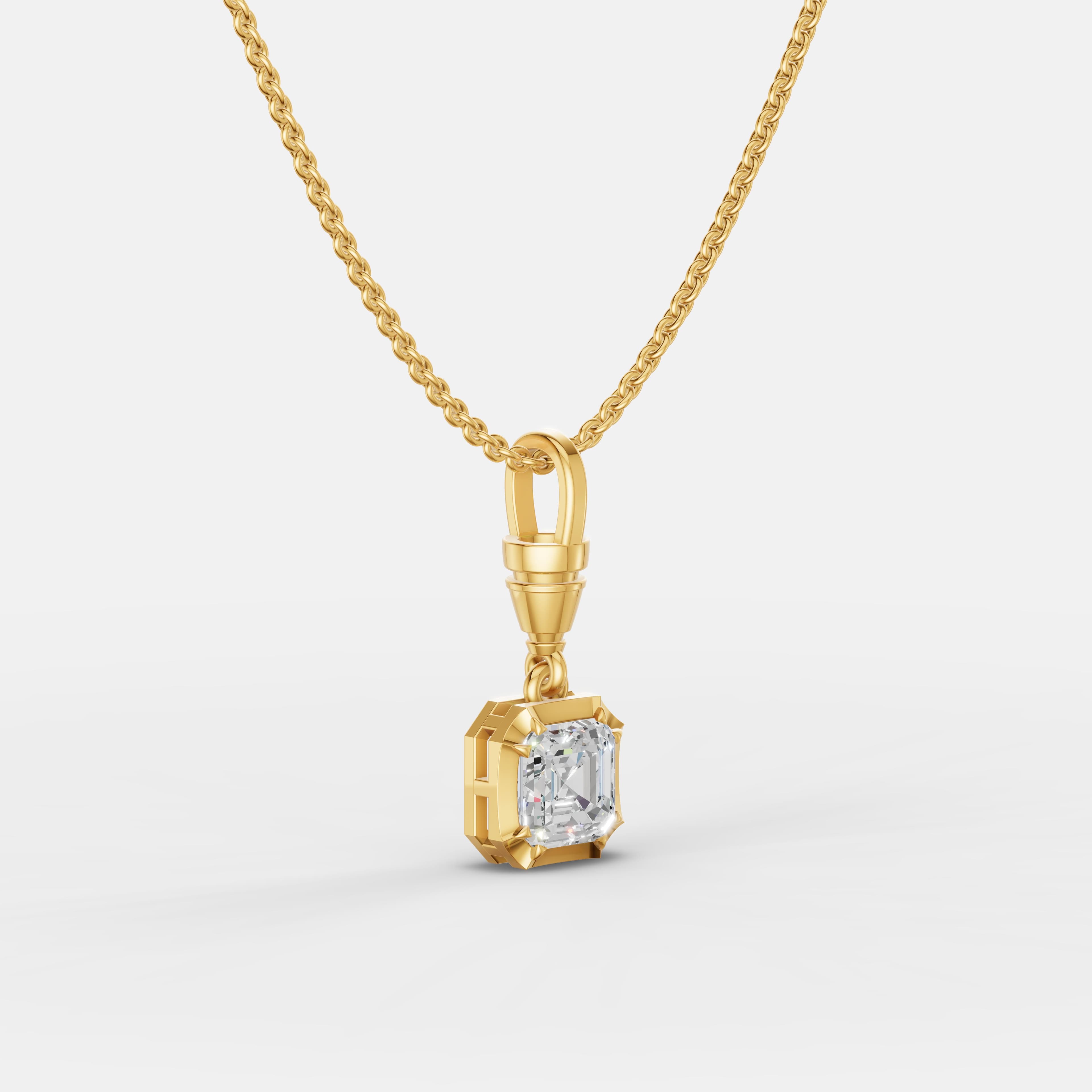 Classic Asscher Pendant - 2
