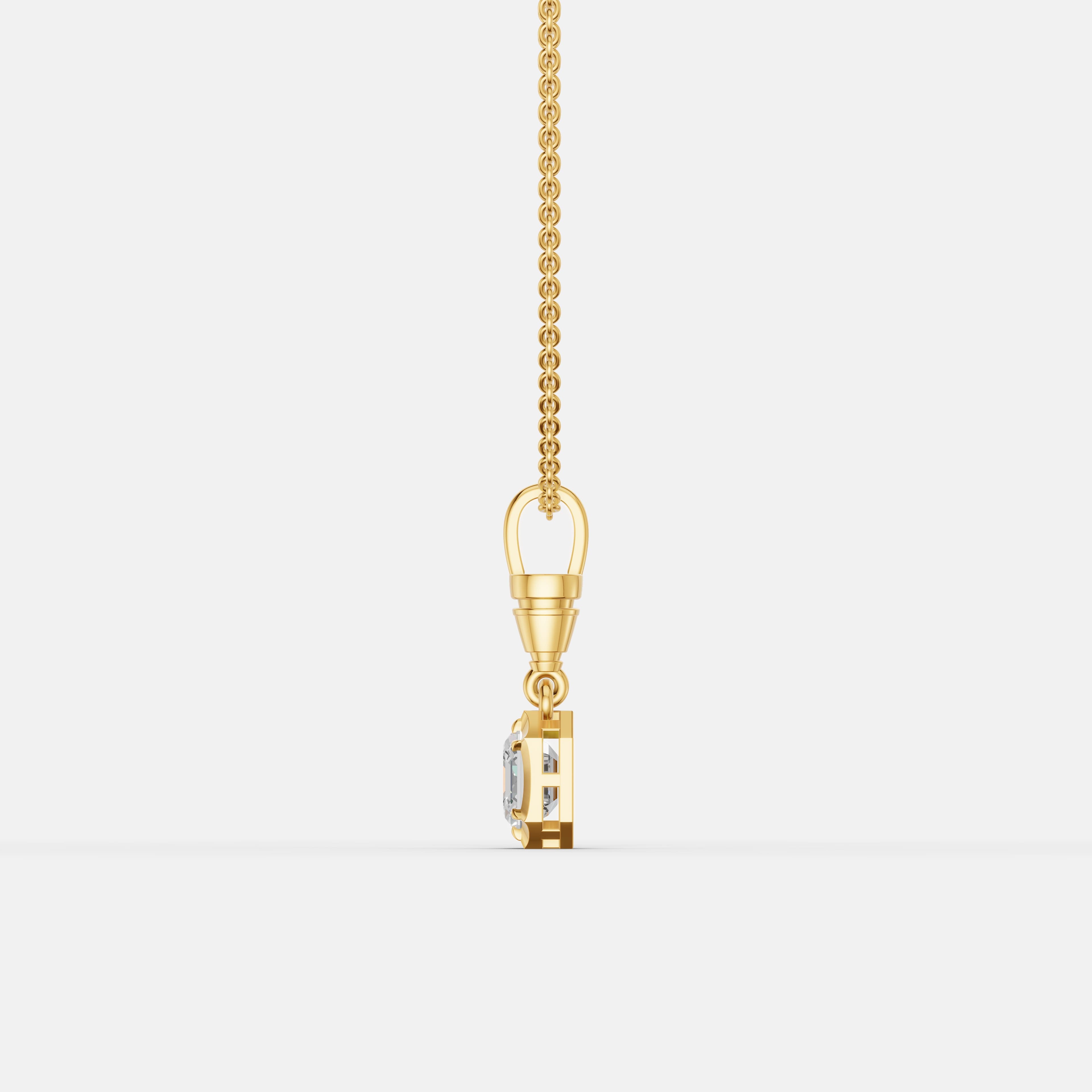 Classic Asscher Pendant - 4