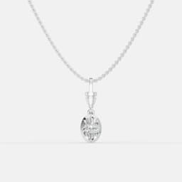 Classic Oval Diamond Pendant - View 1