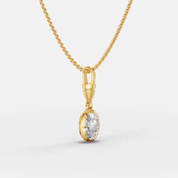Classic Oval Diamond Pendant - View 2