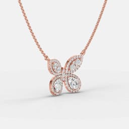 Fluttering Diamond Butterfly Pendant - View 2