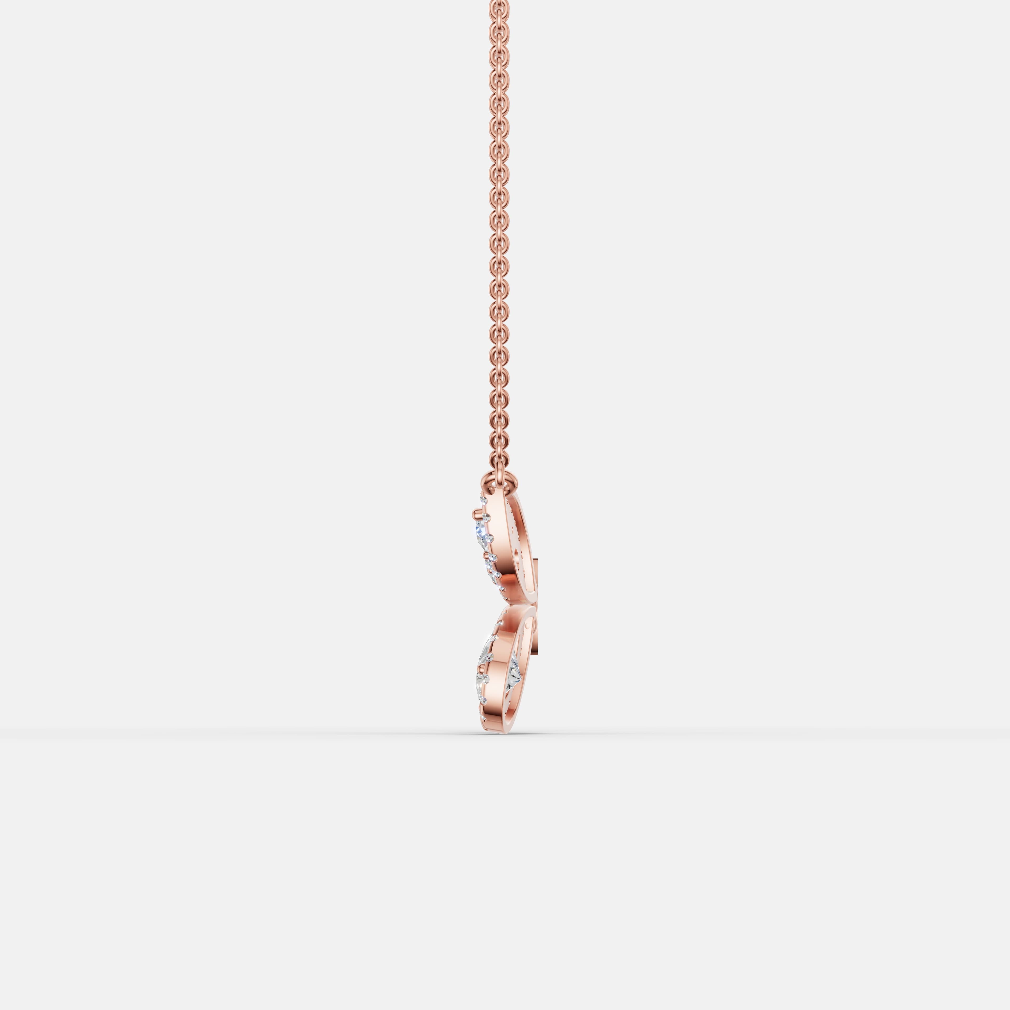 Fluttering Diamond Butterfly Pendant - 4