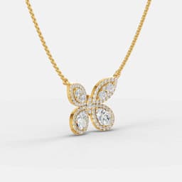 Fluttering Diamond Butterfly Pendant - View 2
