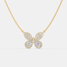 Fluttering Diamond Butterfly Pendant - View 1