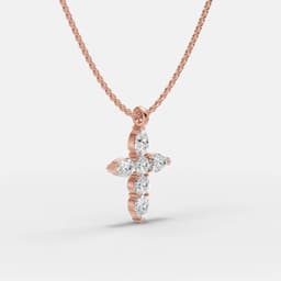 Blessed Cross Diamond Pendant - View 2