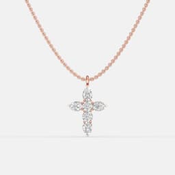 Blessed Cross Diamond Pendant - View 1