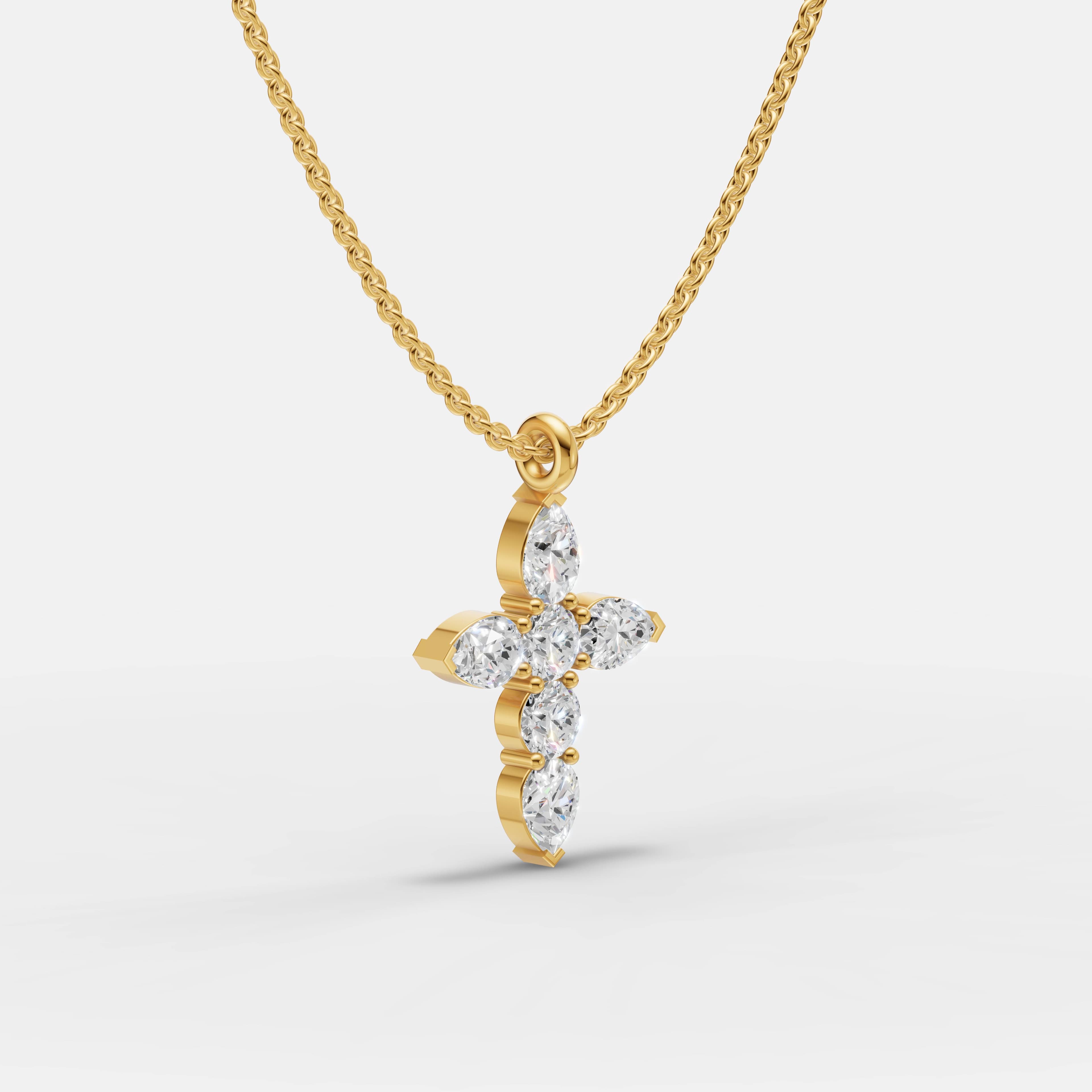 Blessed Cross Diamond Pendant - 2
