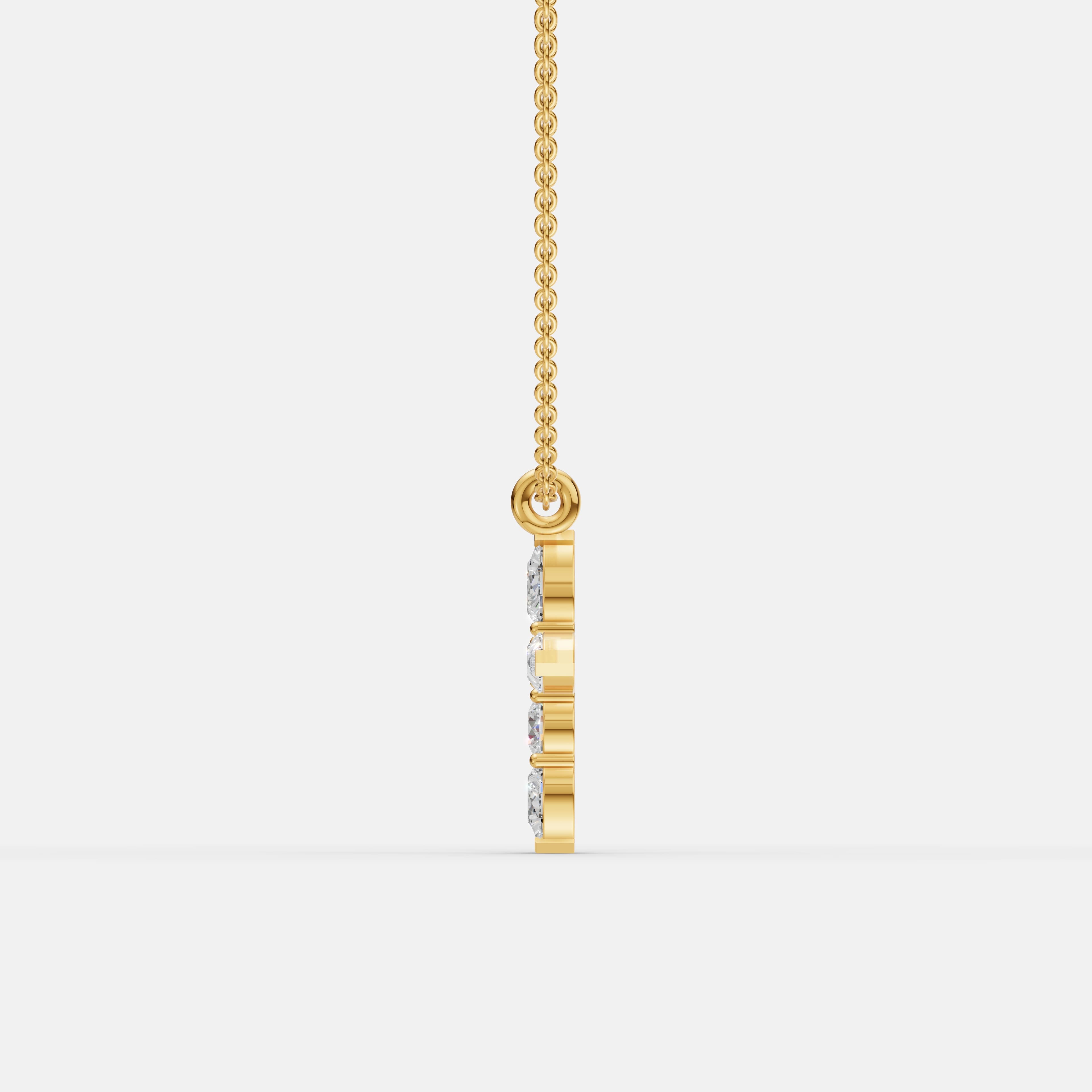 Blessed Cross Diamond Pendant - 4