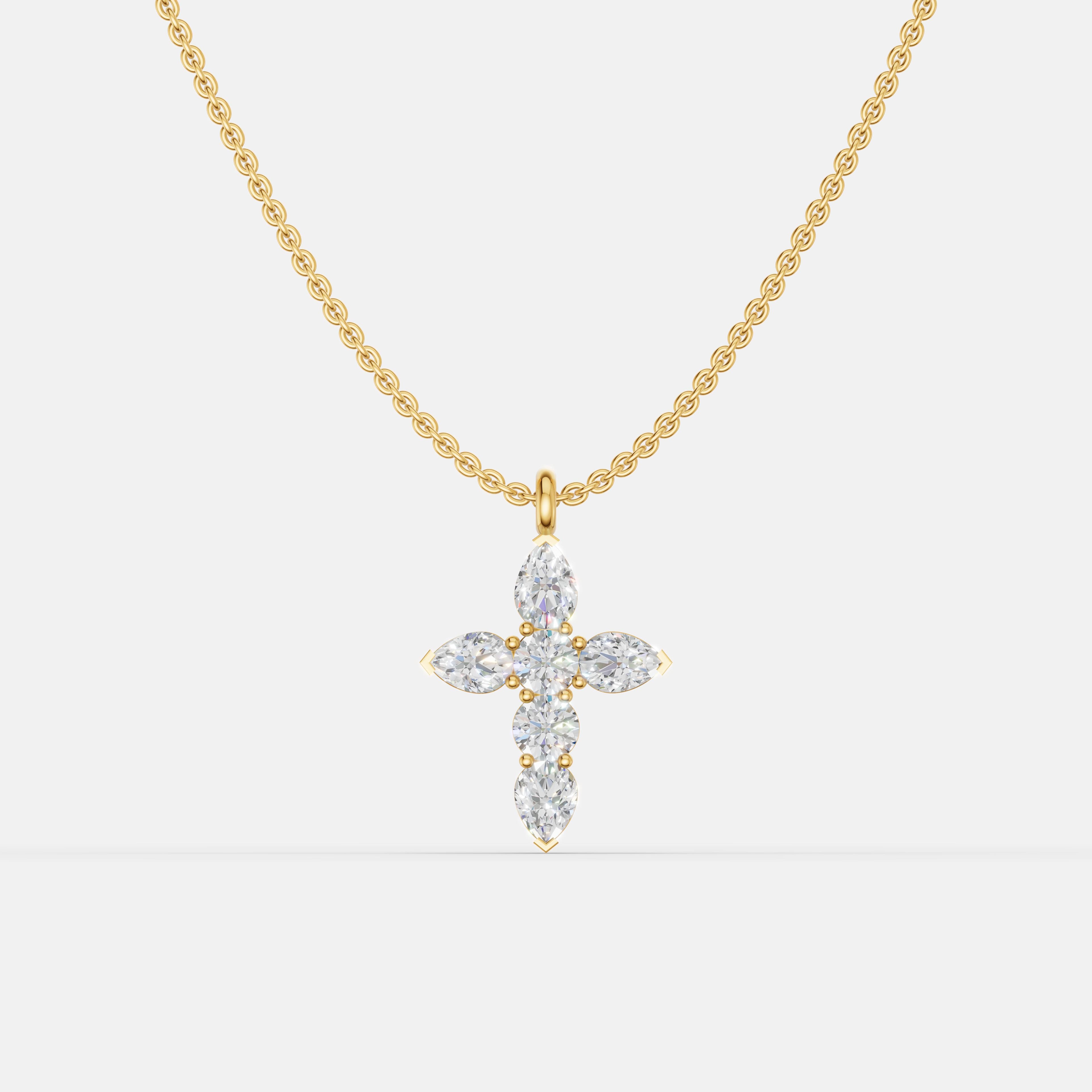 Blessed Cross Diamond Pendant