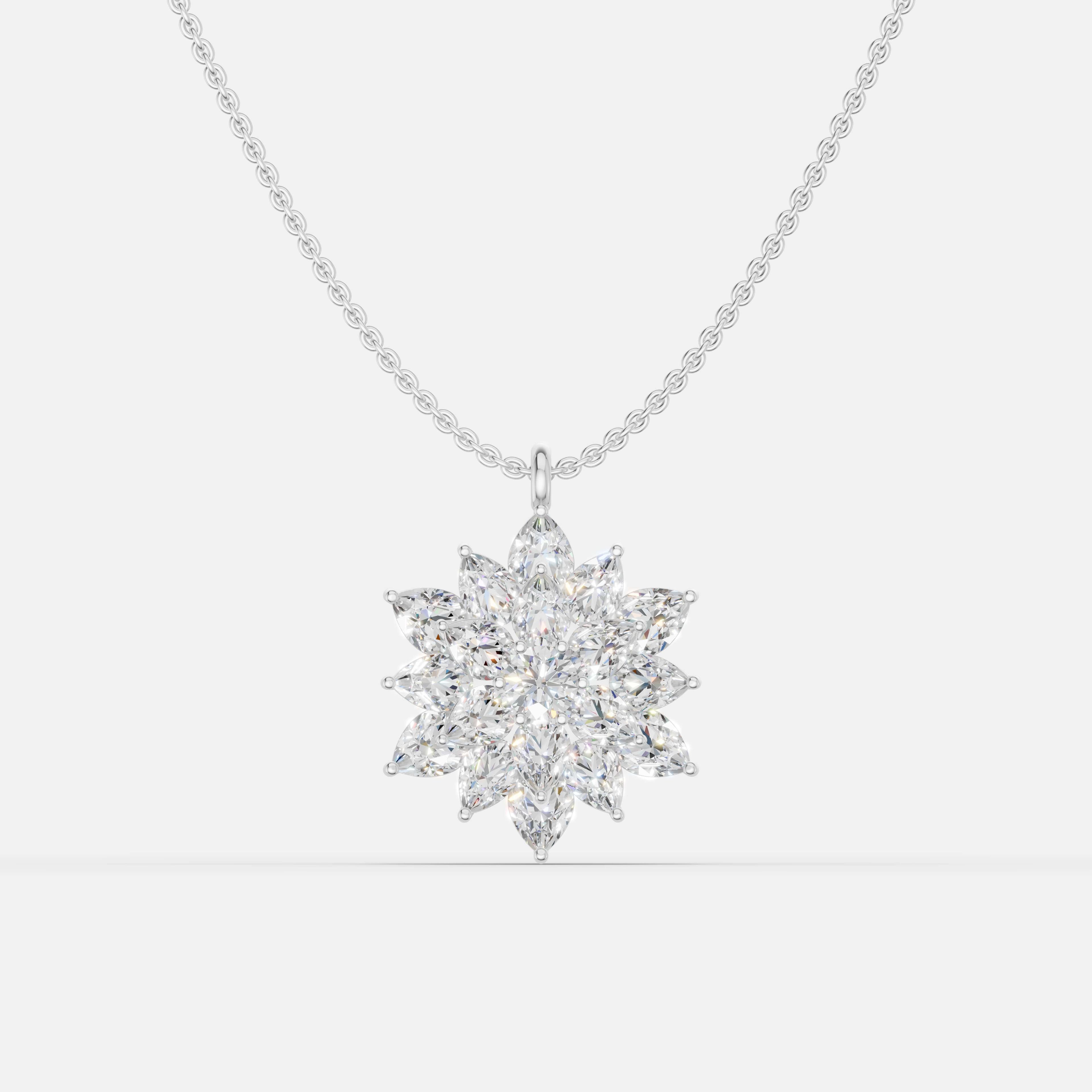 Starlight Blossom Diamond Pendant