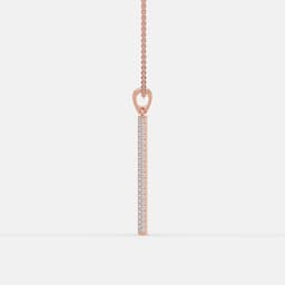 Diamond Line Bar Pendant - View 4