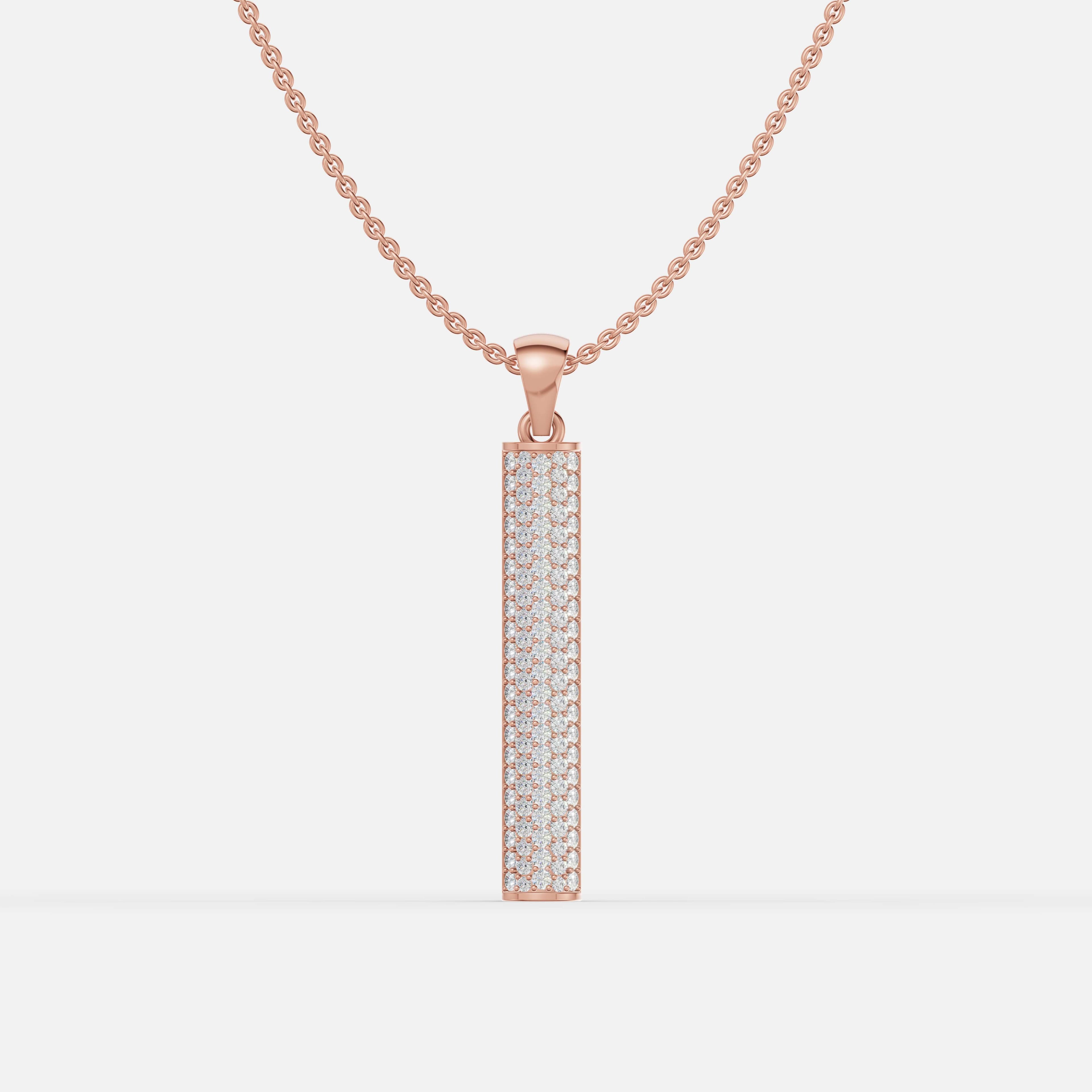 Diamond Line Bar Pendant