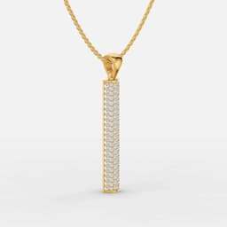 Diamond Line Bar Pendant - View 2