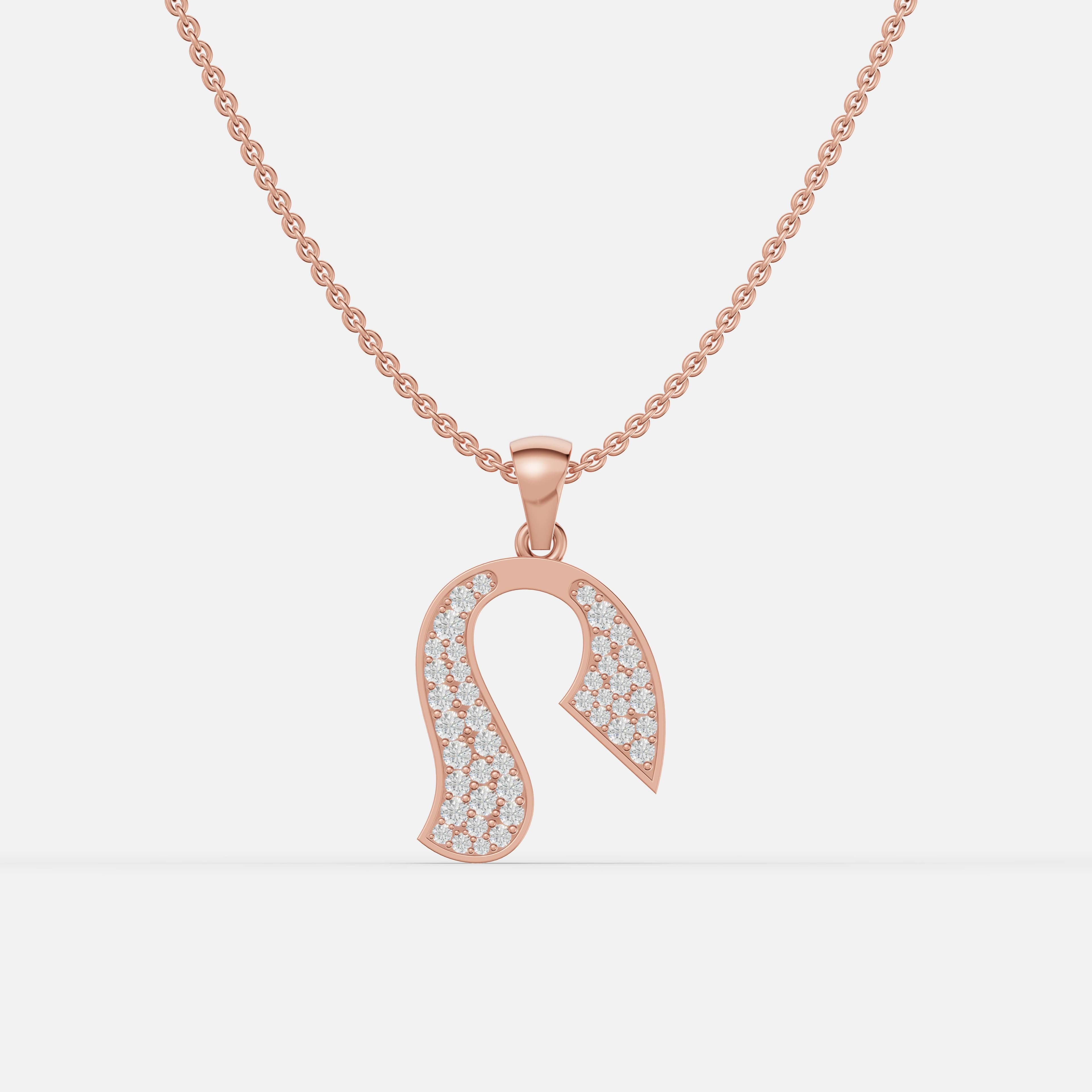 Radiant Arc Diamond Pendant
