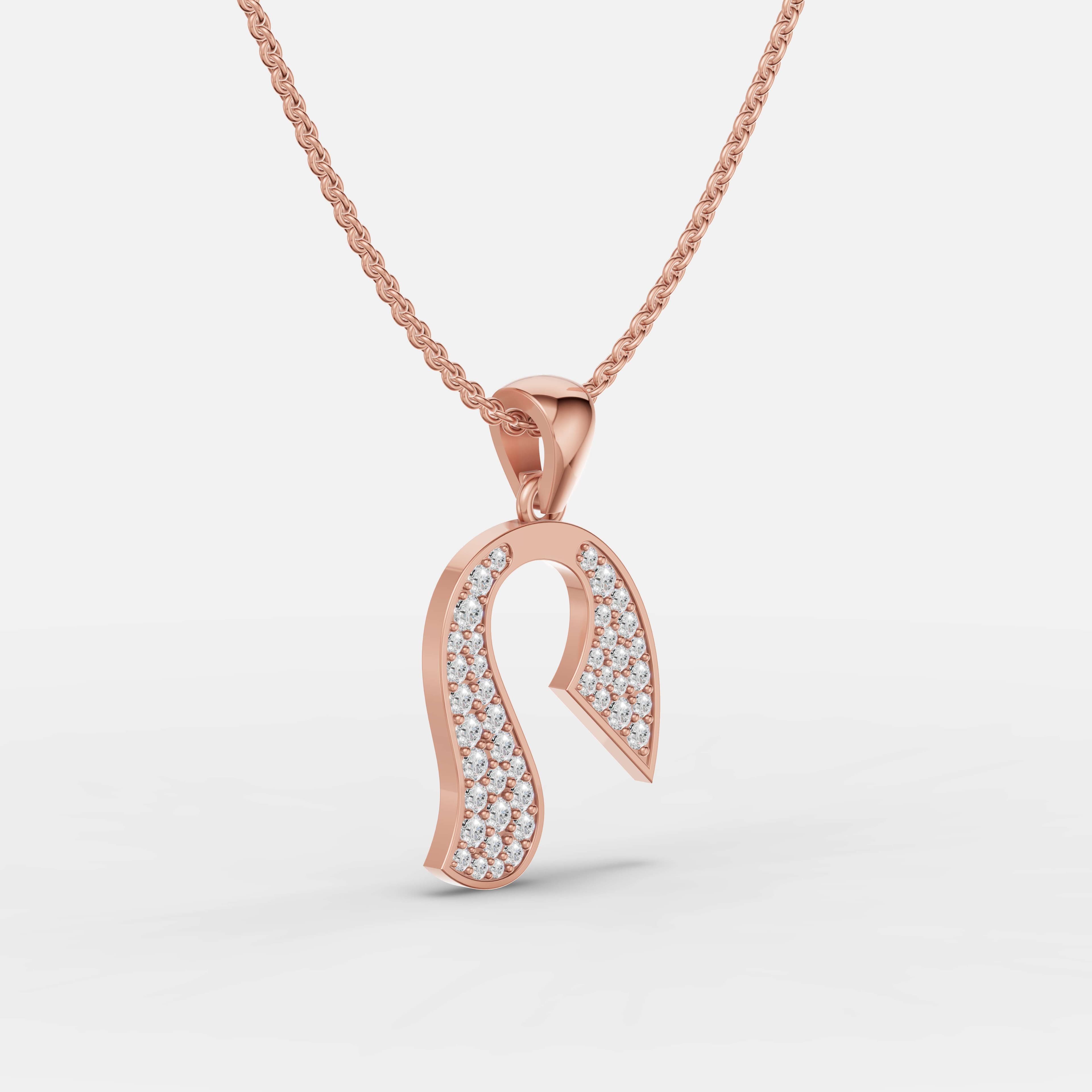 Radiant Arc Diamond Pendant - 1