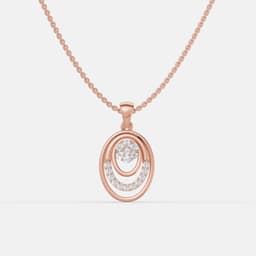 Oval Bloom Diamond Pendant - View 1
