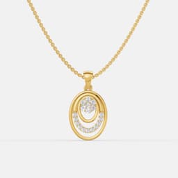 Oval Bloom Diamond Pendant - View 1