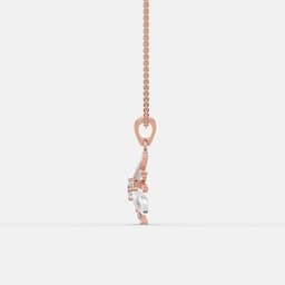 Two-Tone Floral Diamond Pendant - View 4