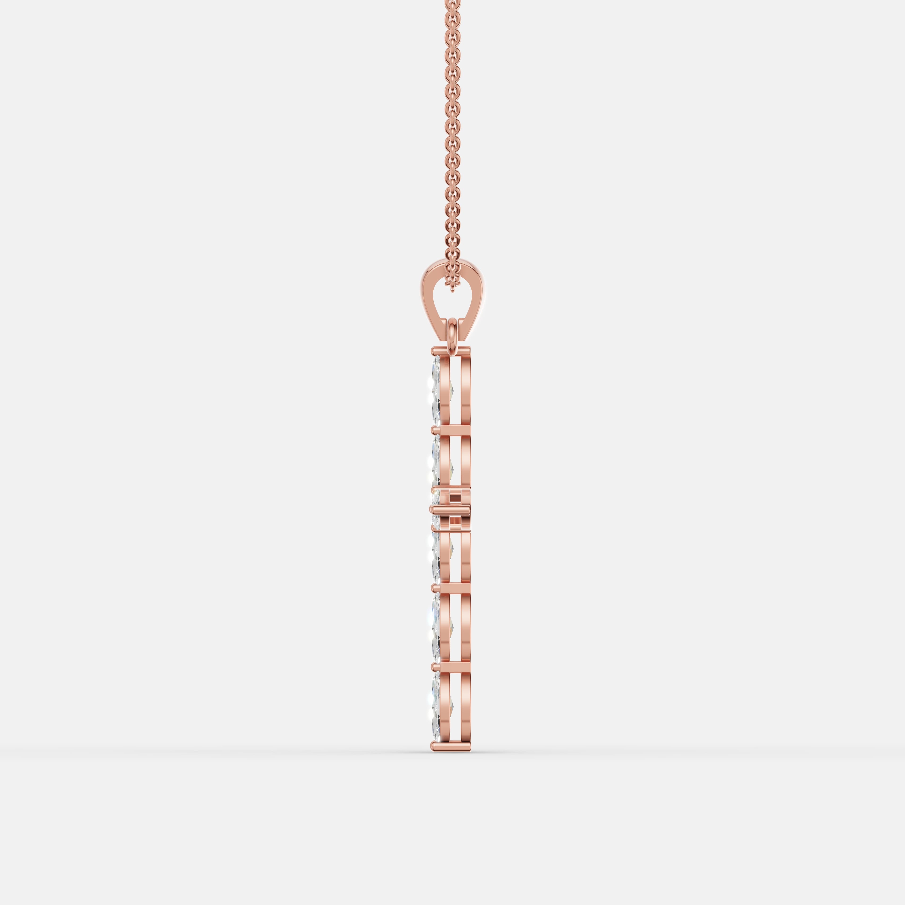 Diamond Cross Pendant - 4