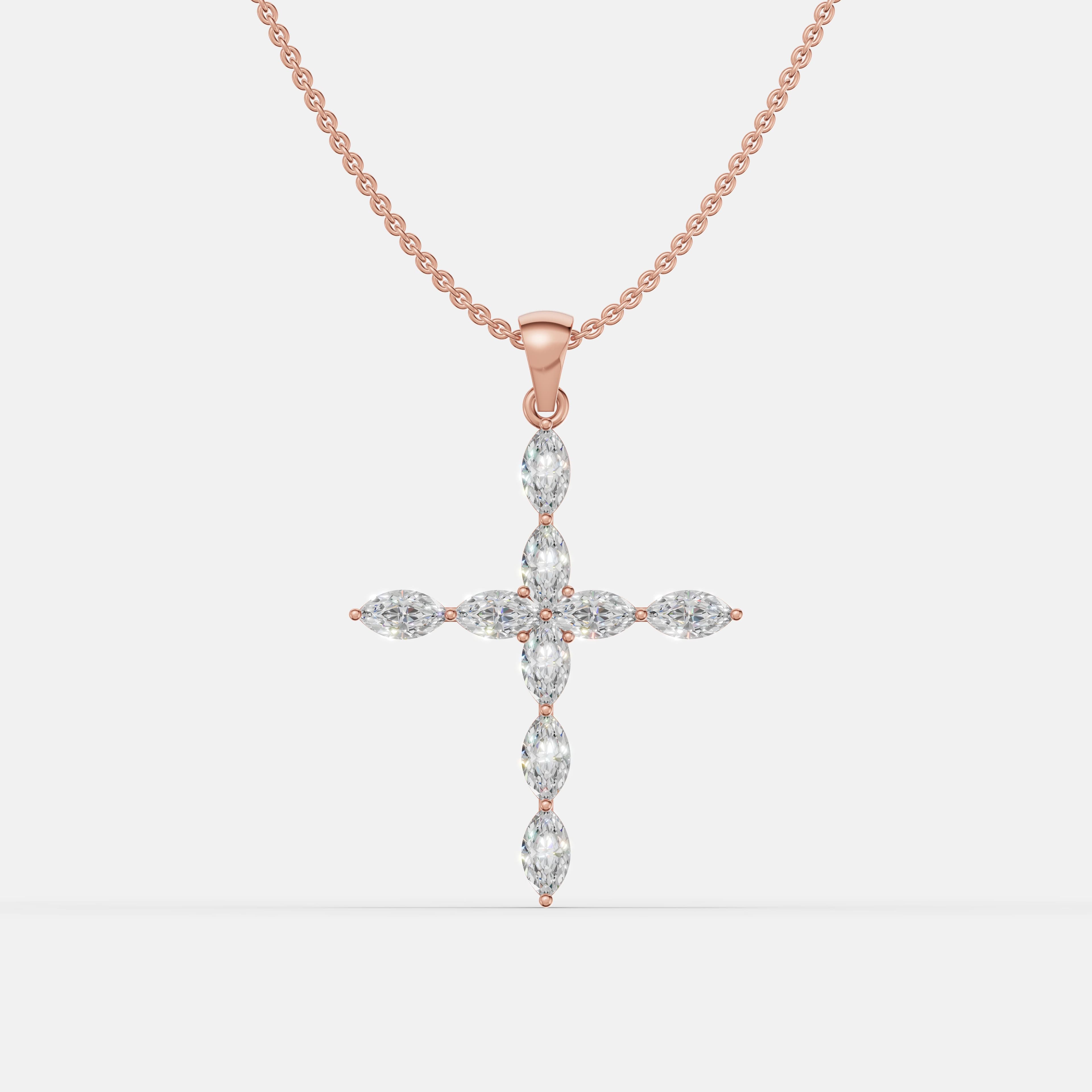 Diamond Cross Pendant - 1