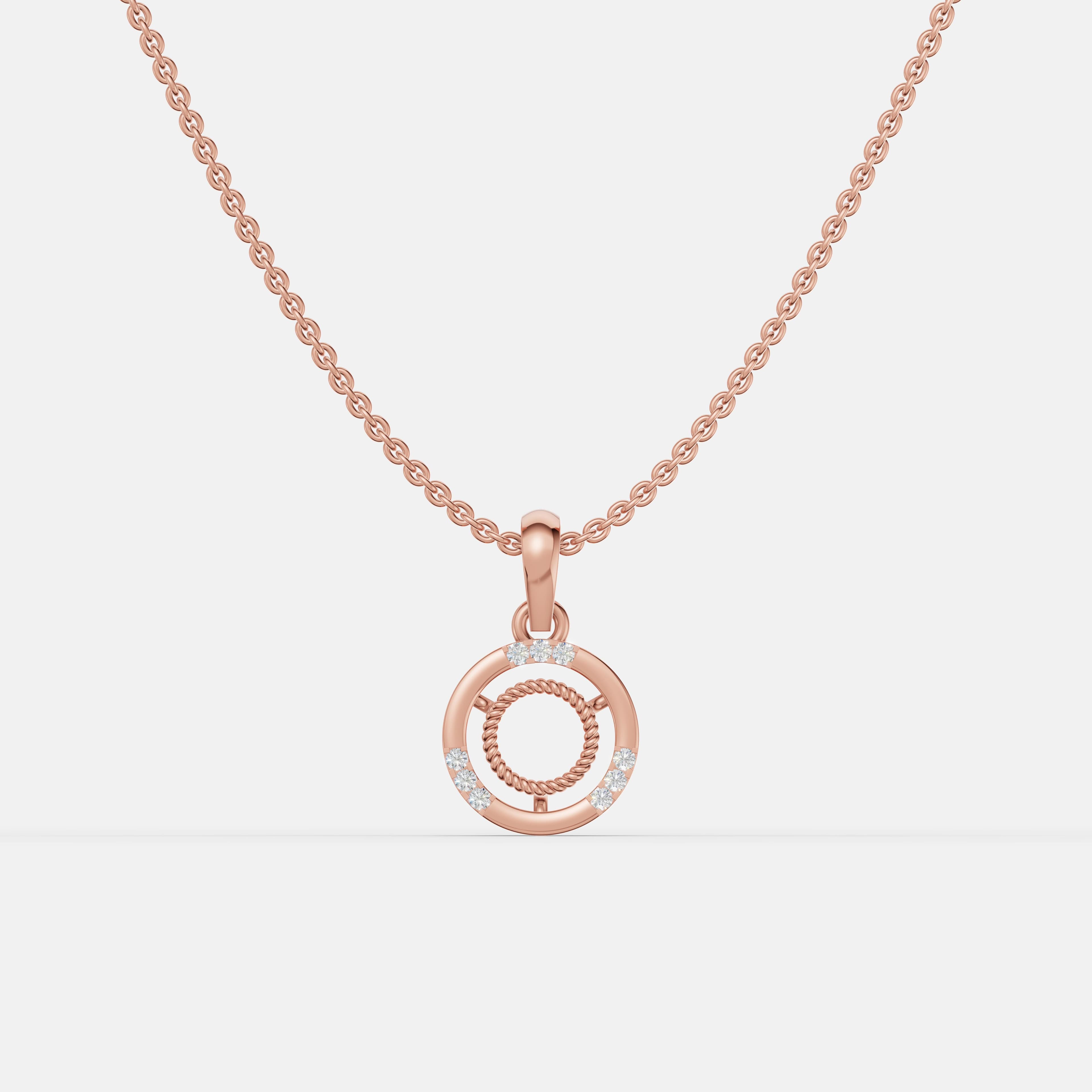 Infinity Circle Diamond Pendant - 1