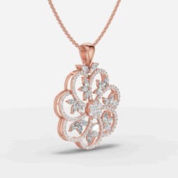 Royal Floral Diamond Pendant - View 2