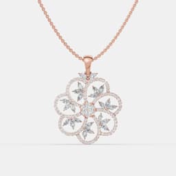 Royal Floral Diamond Pendant - View 1