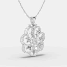 Royal Floral Diamond Pendant - View 2