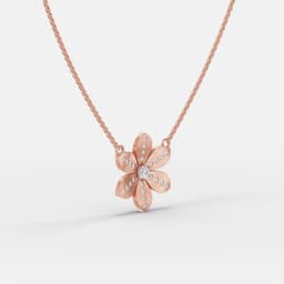 Sweet Flower Diamond Pendant - View 2