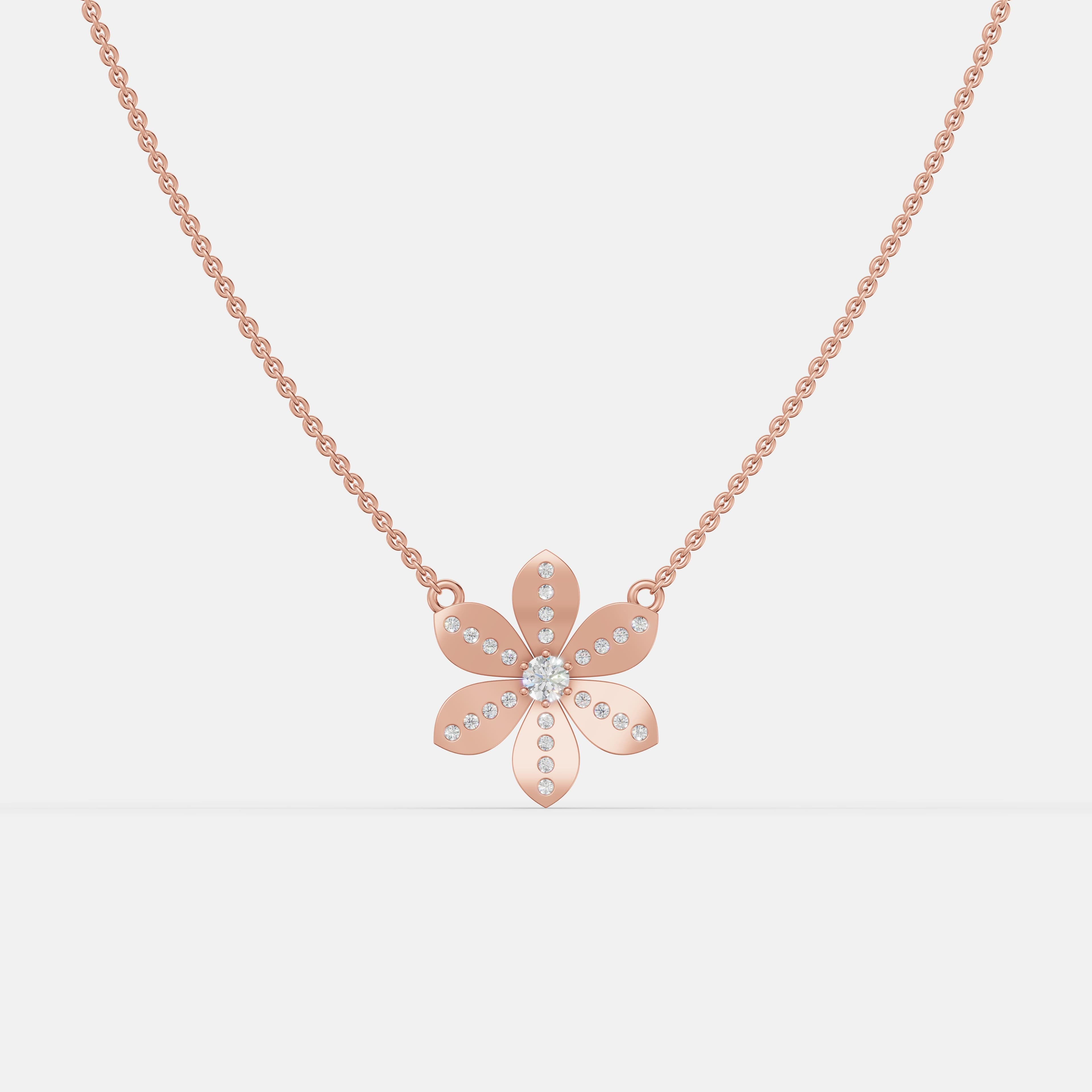 Sweet Flower Diamond Pendant