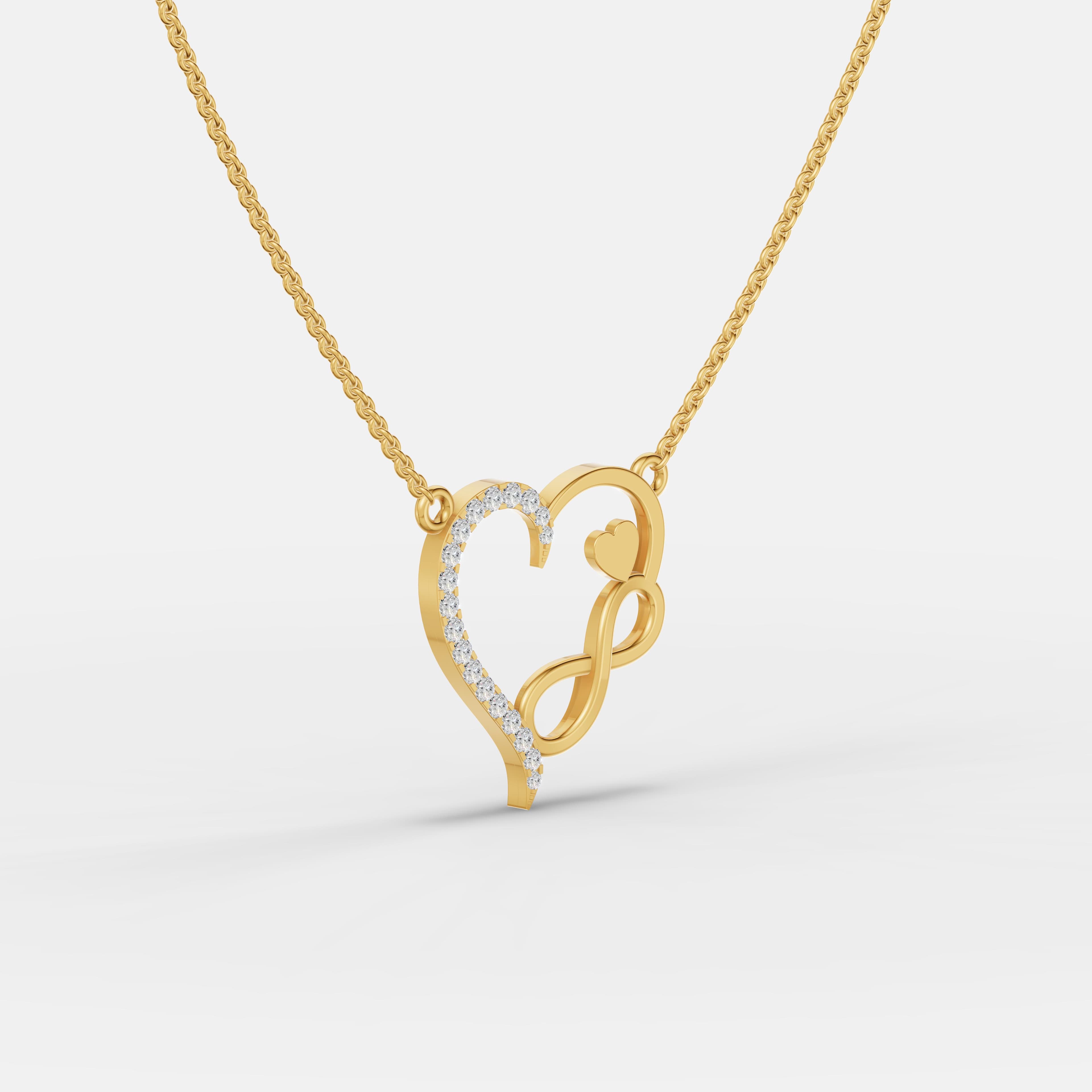 Forever Love Heart Diamond Pendant - 2