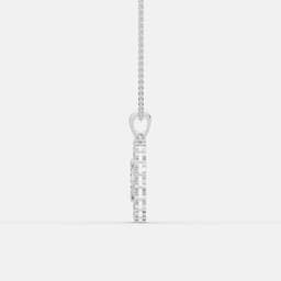 Classic Diamond Halo Gold Pendant - View 4