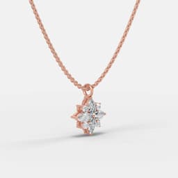 Ruby Flower Necklace - View 2