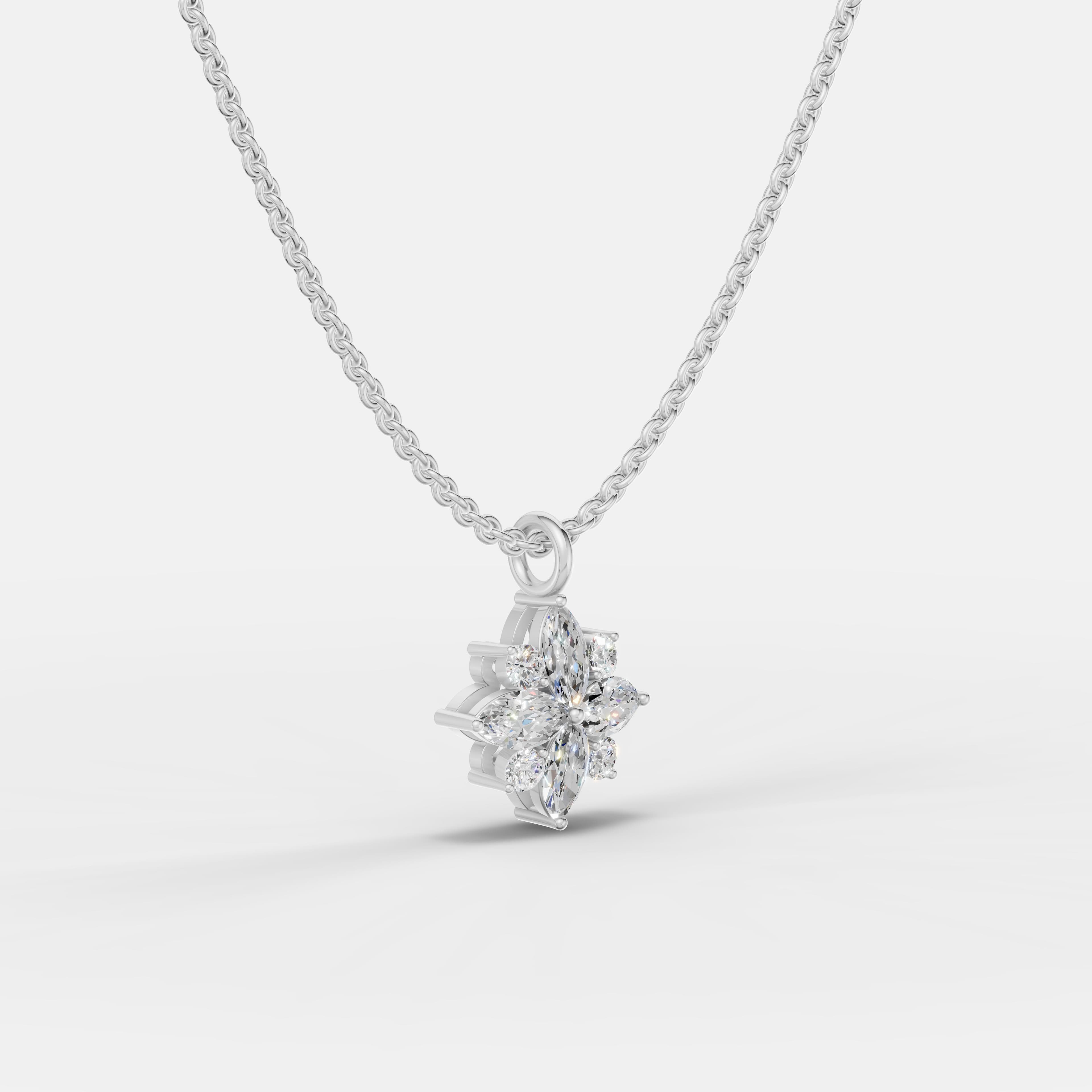 Ruby Flower Necklace - 2